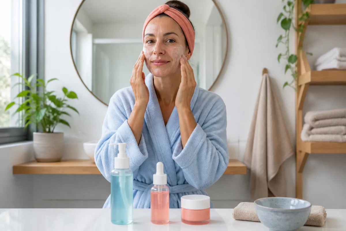 Routine de soin du visage pour la peau sèche